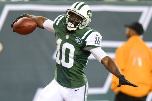 Santonio Holmes is injured, but still giving the Jets trouble with his mouth.