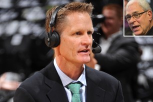 Phil Jackson (inset) said he released Steve Kerr from a verbal agreement to become the Knicks coach and acknowledged the Warriors presented a better job opportunity.