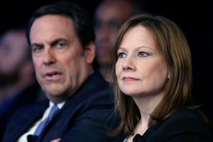 General Motors CEO Mary Barra, and Executive Vice President of Global Product Development Mark Reuss.