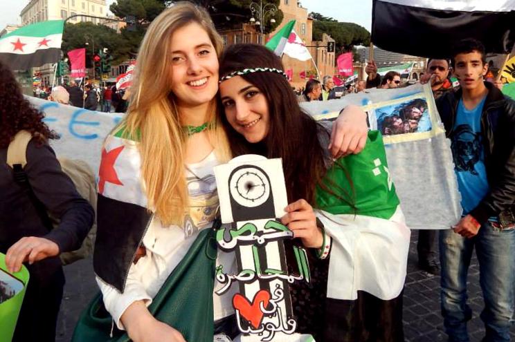 Italian humanitarian workers Greta Ramelli, left, and Vanessa Marzullo disappeared near Aleppo at the beginning of August.