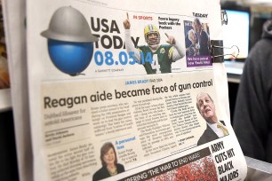 Gannett-owned USA Today and the rest of the company's newspaper holdings will be spun off, the company announced Tuesday.