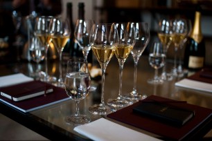 The tasting room in Krug, one of the most venerated Champagne producers.