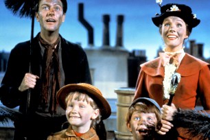 Karen Dotrice (second from left) starred in "Mary Poppins" with Dick Van Dyke, Julie Andrews and Matthew Garber.