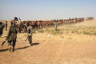 The Islamic State marches hundreds of young Syrian soldiers to their death in the desert.