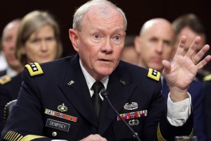 Chairman of the Joint Chiefs of Staff Army Gen. Martin Dempsey testifies before the Senate Armed Services Committee on Capitol Hill September 16.