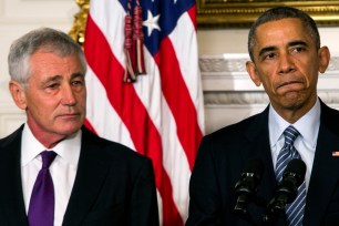 Hagel and Obama November 24th after Hagel announced his resignation.