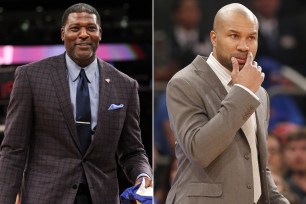 Larry Johnson (left) emerges as an outspoken critic of Derek Fisher's Knicks squad.