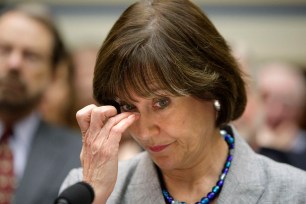 She worked with Justice on "targeting" issues -- so how can it be trusted to investigate? Lois Lerner appearing before Congress in 2013.