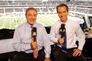 Al Michaels and Cris Collinsworth in 2009.