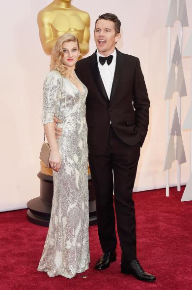 HOLLYWOOD, CA - FEBRUARY 22: Actor Ethan Hawke (R) and Ryan Hawke attend the 87th Annual Academy Awards at Hollywood & Highland Center on February 22, 2015 in Hollywood, California. (Photo by Jason Merritt/Getty Images)