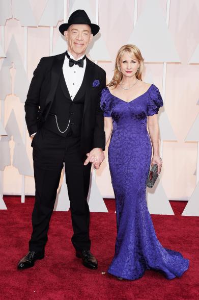 HOLLYWOOD, CA - FEBRUARY 22: Actor J.K. Simmons (L) and Michelle Schumacher attend the 87th Annual Academy Awards at Hollywood & Highland Center on February 22, 2015 in Hollywood, California. (Photo by Jason Merritt/Getty Images)