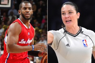 Clippers point guard Chris Paul had some unkind words for referee Lauren Holtkamp after what he felt was an unjustified technical foul call.