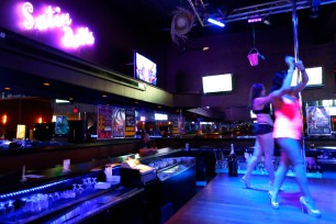 Dancers perform at Satin Dolls, which was used as Tony Sopranos' strip club the Bada Bing in "The Sopranos."