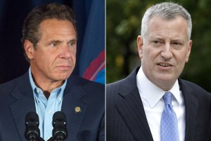 Andrew Cuomo and Bill de Blasio