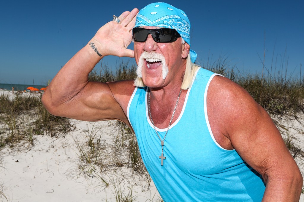 March 22, 2016 - Clearwater, FL:  Hulk Hogan poses for a photograph on the beach of the Sands Pearl Hotel. Last week the court awarded a $115 million settlement to Hulk Hogan for compensatory damages. Hulk Hogan (real name Terry Bollea) is suing Gawker Media along with Denton and Daulerio for the publication of a sex tape involving the former wrestler.