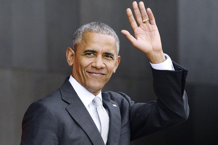 Barack Obama speaks at the opening ceremony of the Smithsonian National Museum of African American History and Culture on September 24 in Washington, DC.