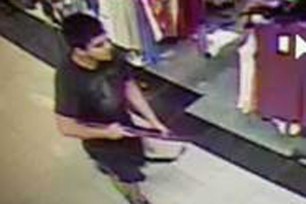 Man believed to be the shooter is seen on surveillance at the Cascade Mall in Burlington, Washington.
