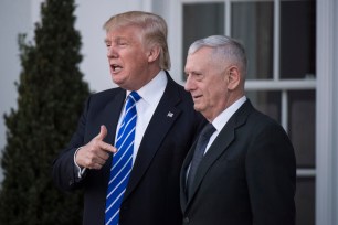 Donald Trump and retired Marine Corps Gen. James Mattis.