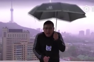 Weatherman struck by lightning during live broadcast