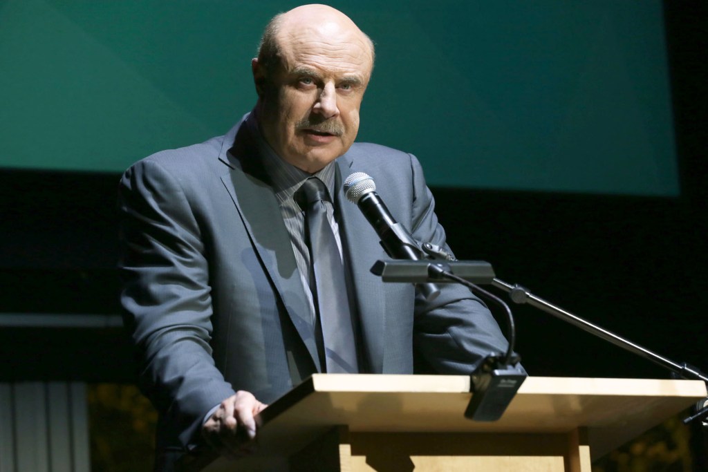 Dr. Phil McGraw speaks onstage at Zimmer Children's Museum Discovery Award Dinner at Skirball Cultural Center on Nov. 15, 2016.