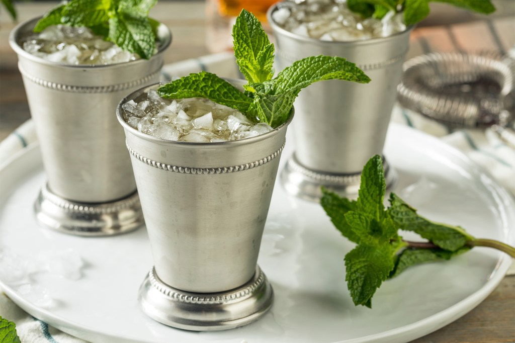 The mint julip is a whisky-based cocktail that incorporates simple syrup, mint and crushed ice.