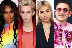 Lizzo (from left), Troye Sivan, Hayley Kiyoko and Olly Alexander of Years & Years.