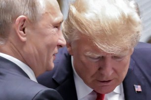 Vladimir Putin (left) and Donald Trump