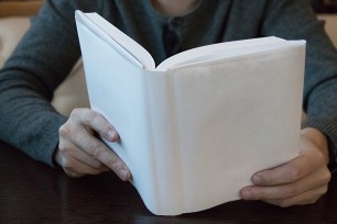 Person reading book