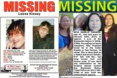 The missing-persons posters for Carolyn DeFord (left) and Rita Papakee