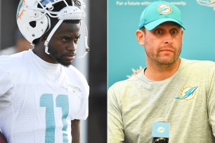 DeVante Parker and Adam Gase