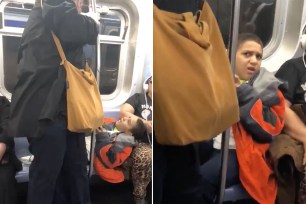 Manspreading kid learns his lesson on the subway