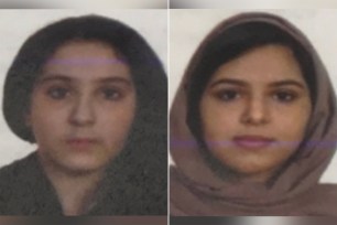 Sisters Tala Farea, left, and Rotana Farea in a police photo.