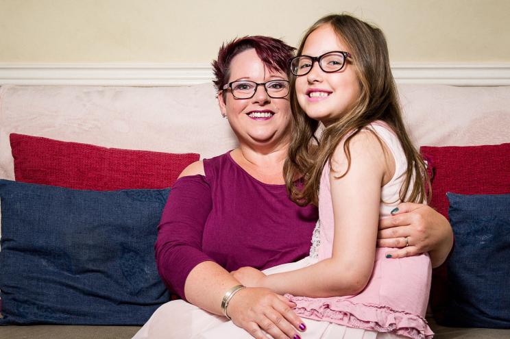 Sharon Spink, 50, and her 9-year-old daughter Charlotte.