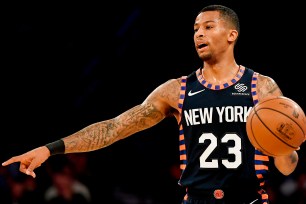 Trey Burke of the New York Knicks