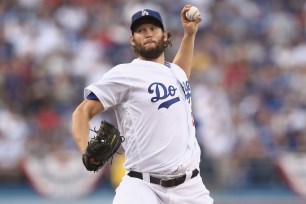 Clayton Kershaw pitches for the Los Angeles Dodgers