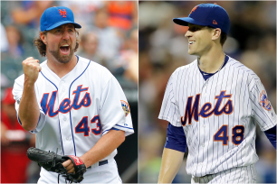 R.A. Dickey and Jacob deGrom