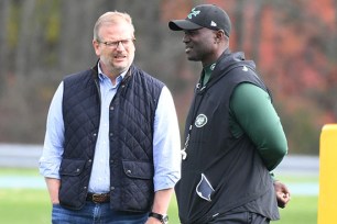 Mike Maccagnan with Todd Bowles