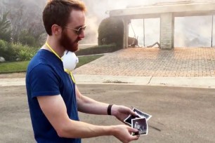 firefighters save photo of man's unborn sun from house during wildfire