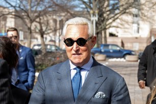 Roger Stone, former adviser and long time associate of President Trump, arrives at the E. Barrett Prettyman U.S. Courthouse.