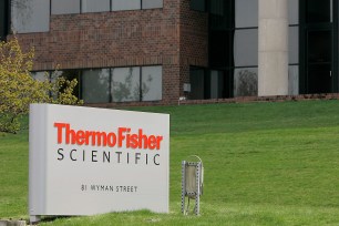 The exterior of Thermo Fisher Scientific Inc., of Waltham, Mass.