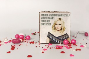One of the women themed treats, featuring Kristen Bell