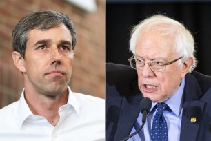 Beto O'Rourke and Bernie Sanders