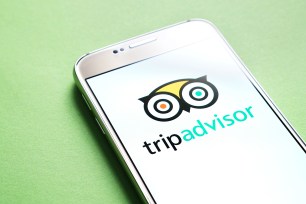 TripAdvisor app on a smartphone.