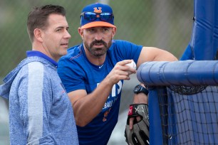 Mets GM Brodie Van Wagenen and manager Mickey Callaway