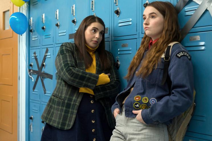 Beanie Feldstein, left, and Kaitlyn Dever in a scene from the film "Booksmart," directed by Olivia Wilde.