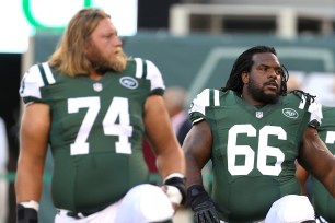 Nick Mangold and Willie Colon in 2015