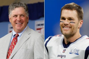 Tom Seaver (left) and Tom Brady