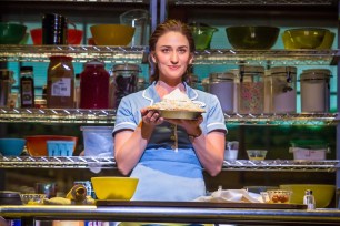 Sara Bareilles in Waitress on Broadway at the Brooks Atkinson Theatre.