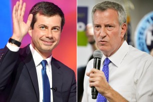 Pete Buttigieg and Bill de Blasio