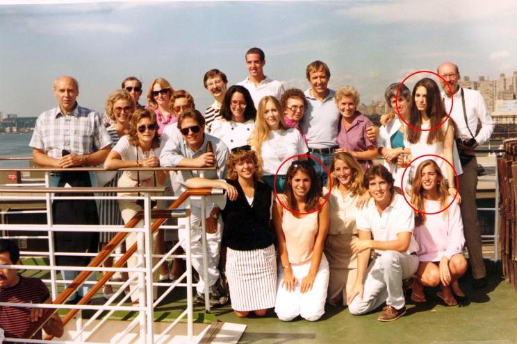 Lisa Bessette (top right), Lauren Bessette (bottom left), Carolyn Bessette-Kennedy (bottom right).